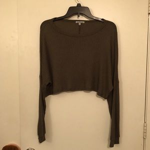 Charlotte Russe long sleeve crop top size small.
